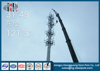 حار لفة الصلب Q235 أبراج الاتصالات السلكية واللاسلكية لمكافحة - التآكل مع أربعة Platformss